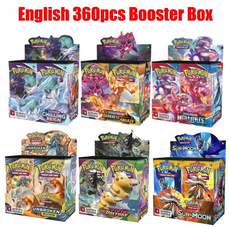 360 шт./коркор. английская версия Покемон меч и щит охлаждение эволюции усилитель