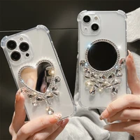 luxury diamond mirror clear soft case for iphone 13 12 11 pro xs max x xr 7 8 plus mini se 2020 transparent silicone cover funda
