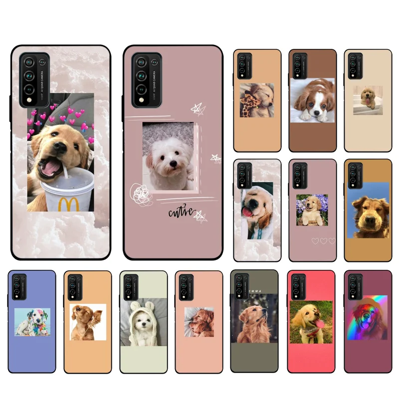 

Love Cute Dog Phone Case For Huawei Honor 9X 9A 8X 8S 7A 7C 20 10i 10Xlite Y6 Y5 P40 P30 lite P20Pro Mate20Pro Mate20lite