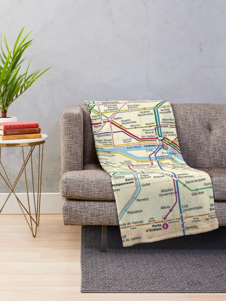 Одеяло с картой Парижа METRO модные диваны для малышей одеяла в стиле аниме косплея