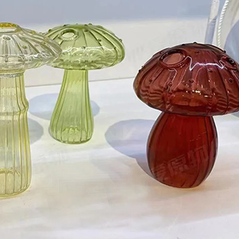 

Скандинавская домашняя стеклянная ваза в виде грибов, бутылка для ароматерапии, гидропонная Цветочная машина, модель отеля, украшение комн...