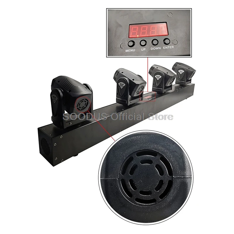 4 шт. 10 Вт светодиодный луч освещение с подвижной головкой бар DJ-светильники