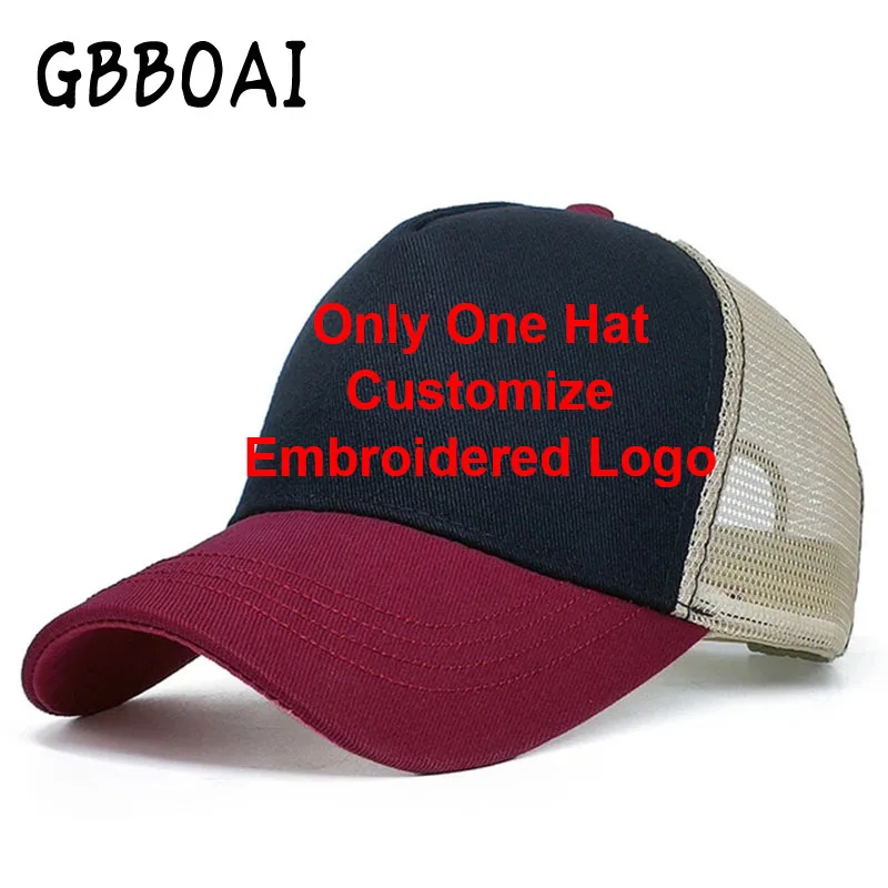 Custom Logos Truck Caps Summer Breathable Net Blank Company Logo Hat Personalized Mens Baseball Cap Sorority Embroidered Hat Nov