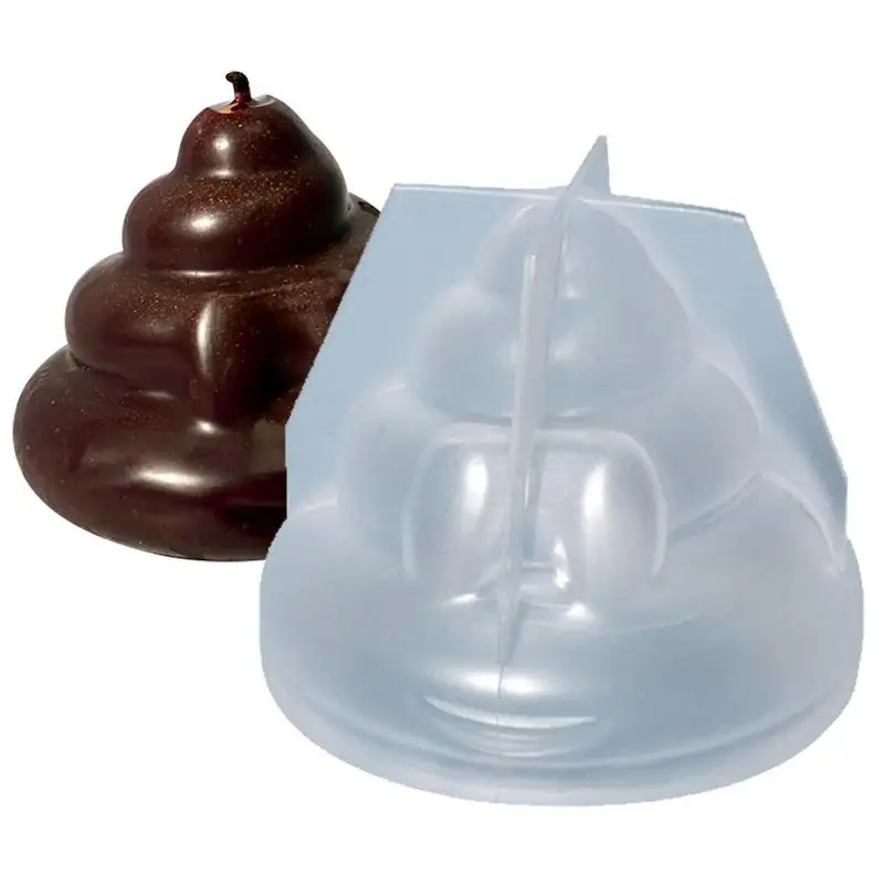 

Форма для свечей из эпоксидной смолы, 3D формы для свечей в форме какашки, инструмент для поделок, моющаяся форма для мыла, подарок для любите...