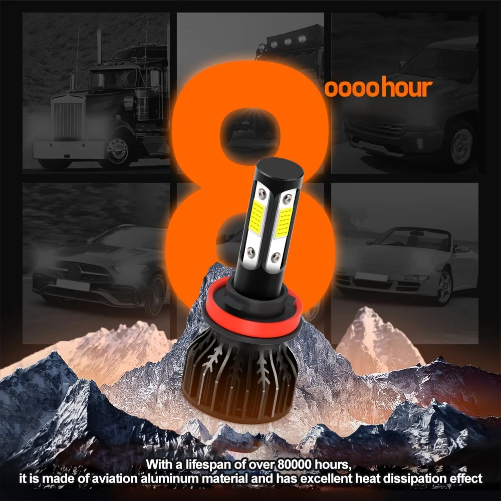 Для GMC для дорогостоящих (2007-2012) 6 шт H11 + H7 светодиодный Combo дальний/ближний свет 5202