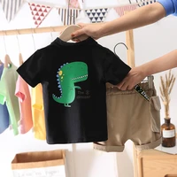 summer kids sets boys fashion cotton sets toddler boy clothes dinosaur printed polo tops shorts two piece childrens sets