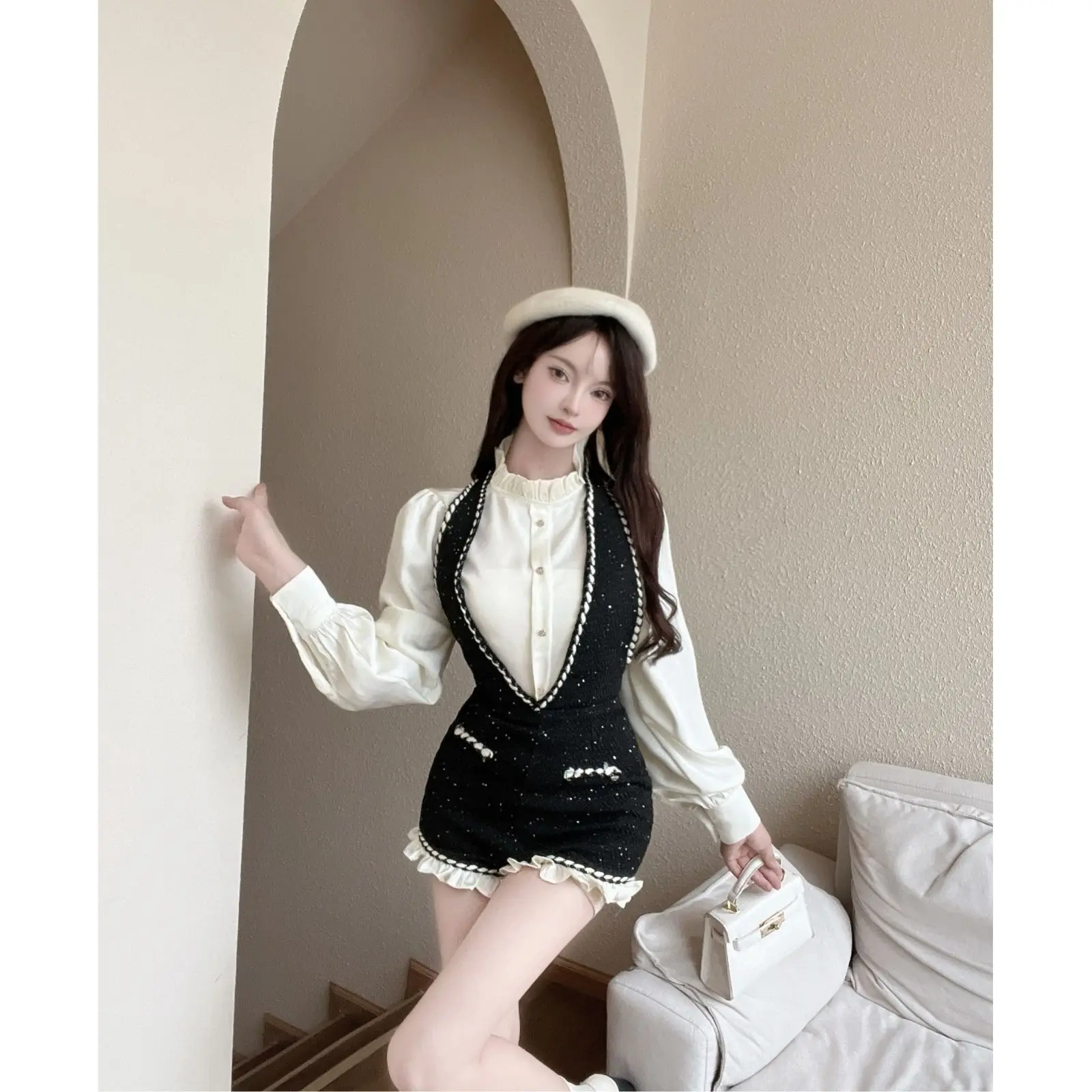 Комбинезон женский из двух предметов в Корейском стиле на раннюю весну