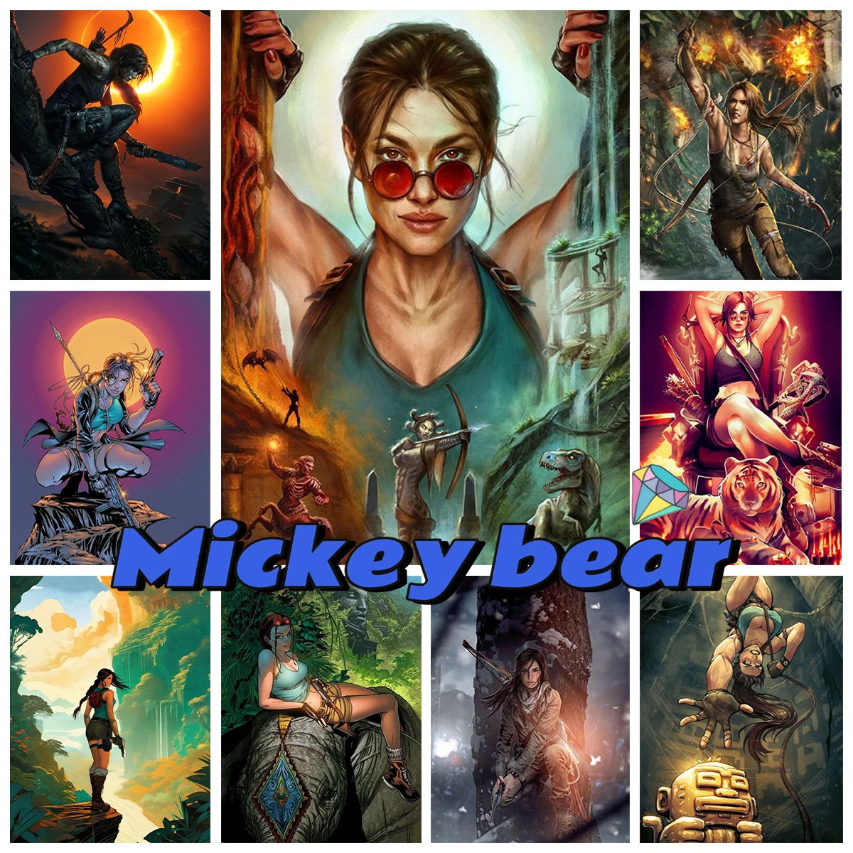 Набор для алмазной живописи Т-гробница Постер игры Laura алмазная вышивка