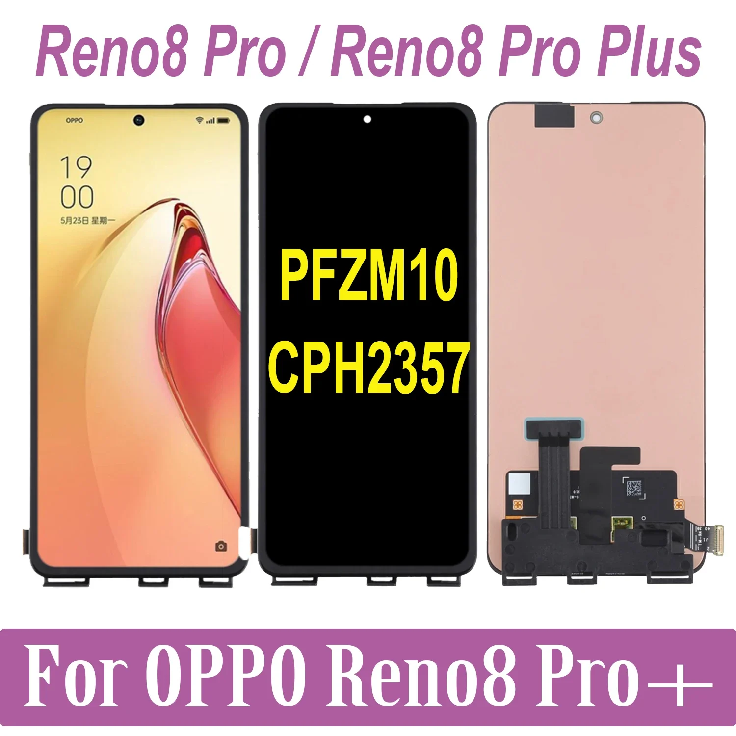 AMOLED для OPPO Reno8 Pro Plus CPH2357 PFZM10 ЖК-дисплей сменный преобразователь сенсорного экрана