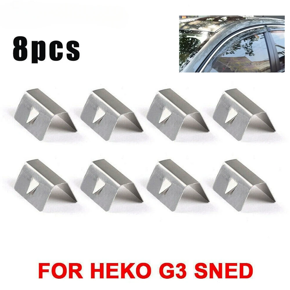 8 шт. серебряный металлический зажим для лобового стекла автомобиля HEKO G3 мигающая