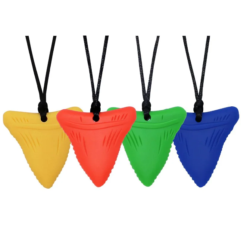 

1PCS Baby Silicone Teether Chewable Necklace Sensory Pendant Oral Motor Toys Autism Therapy Tools Toddler Toys Gift