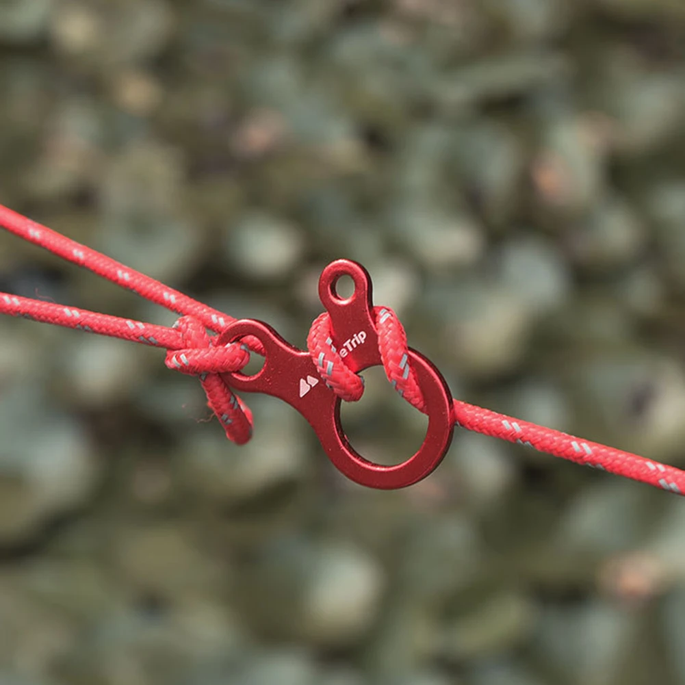

10pcs Outdoor Camping Tent Rope Buckles 3 Hole Aluminium Alloy Parachute Cord Rope Tensioner Fastener Tightening Adjustable Buck