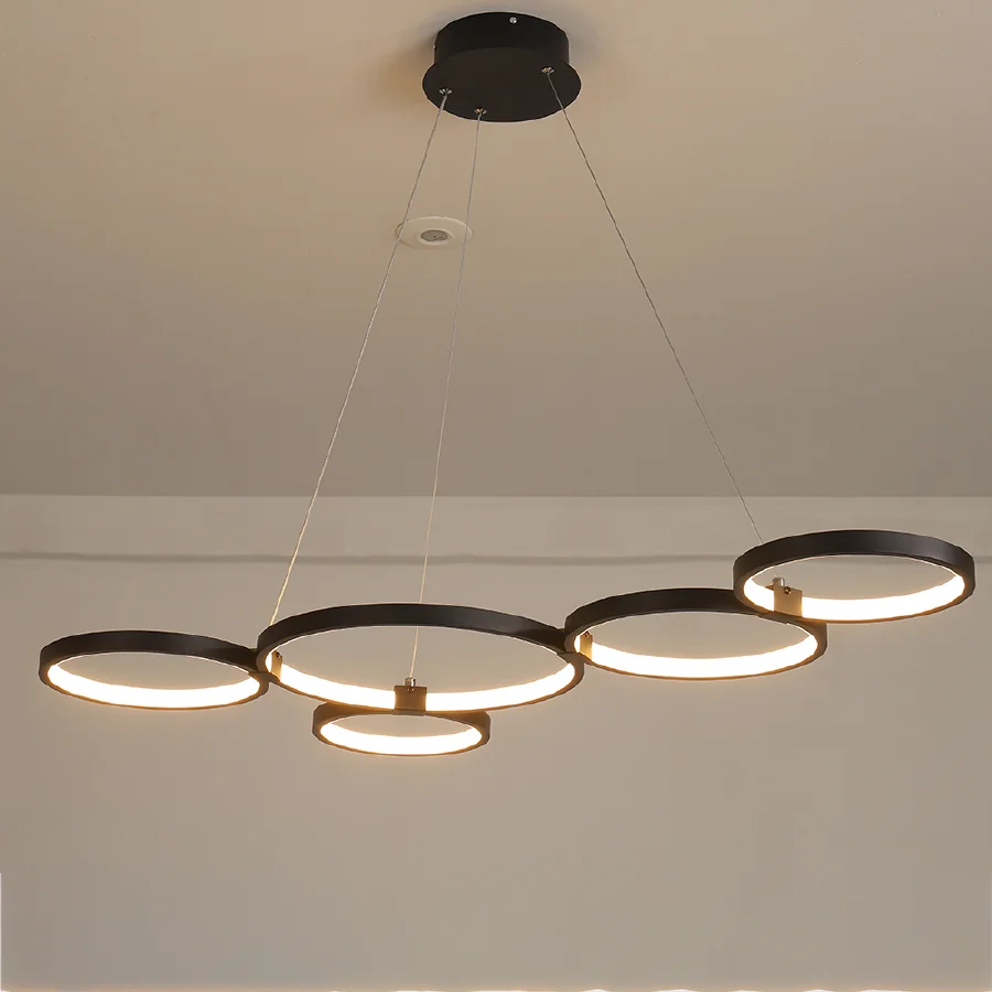 

NEO Gleam White/Black Modern LED Pendant Lights for Dining Kitchen Room Living Room yrandol Hanging Suspension Pendant Lamp
