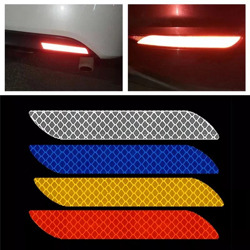 

2PCS Universal Car Reflective Sticker Warning Safety Paster Water-Resistant Car Rear Bar Decorative Sticker for Safety#296078