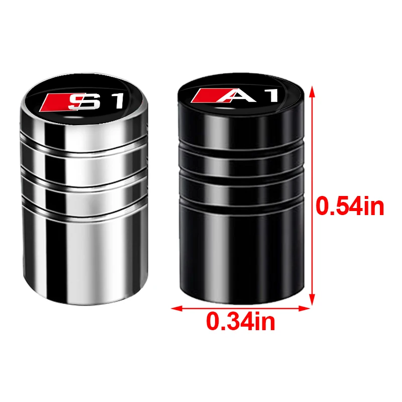 4Pcs/Set Metal Car Wheel Tire Valve Caps Decorate Stems Covers For Audi Sline RS A8 A1 A3 A4 A5 A6 A7 Auto styling Accessorie | Автомобили
