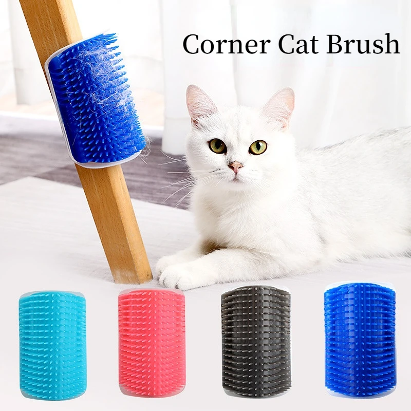 

Removable Cat Brush Corner Scratching Rubbing Brush Pet Hair Removal Massage Comb Face with Tickling Comb Cat Grooming Accessory