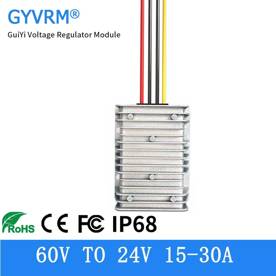 Понижающий преобразователь постоянного тока GYVRM с 60 в до 24 В, 20 А, 480 Вт, модель от 36V48 до 24 В, преобразователь питания от 30-72 В до 24 В, модель 15A20A25A30A, понижающий