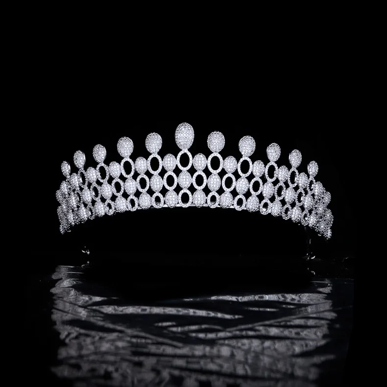 

Новые высококачественные аксессуары для волос Свадебная Корона из циркония свадебные головные уборы Свадебные аксессуары геометрическое украшение с перекрестными краями