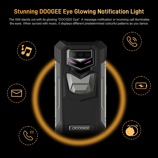 DOOGEE S89 12000mAh 33W Fast Charging Smartphone 8GB 128GB Android 12 Mobile Phone 48MP Camera 6.3 Inch Cellphone 4