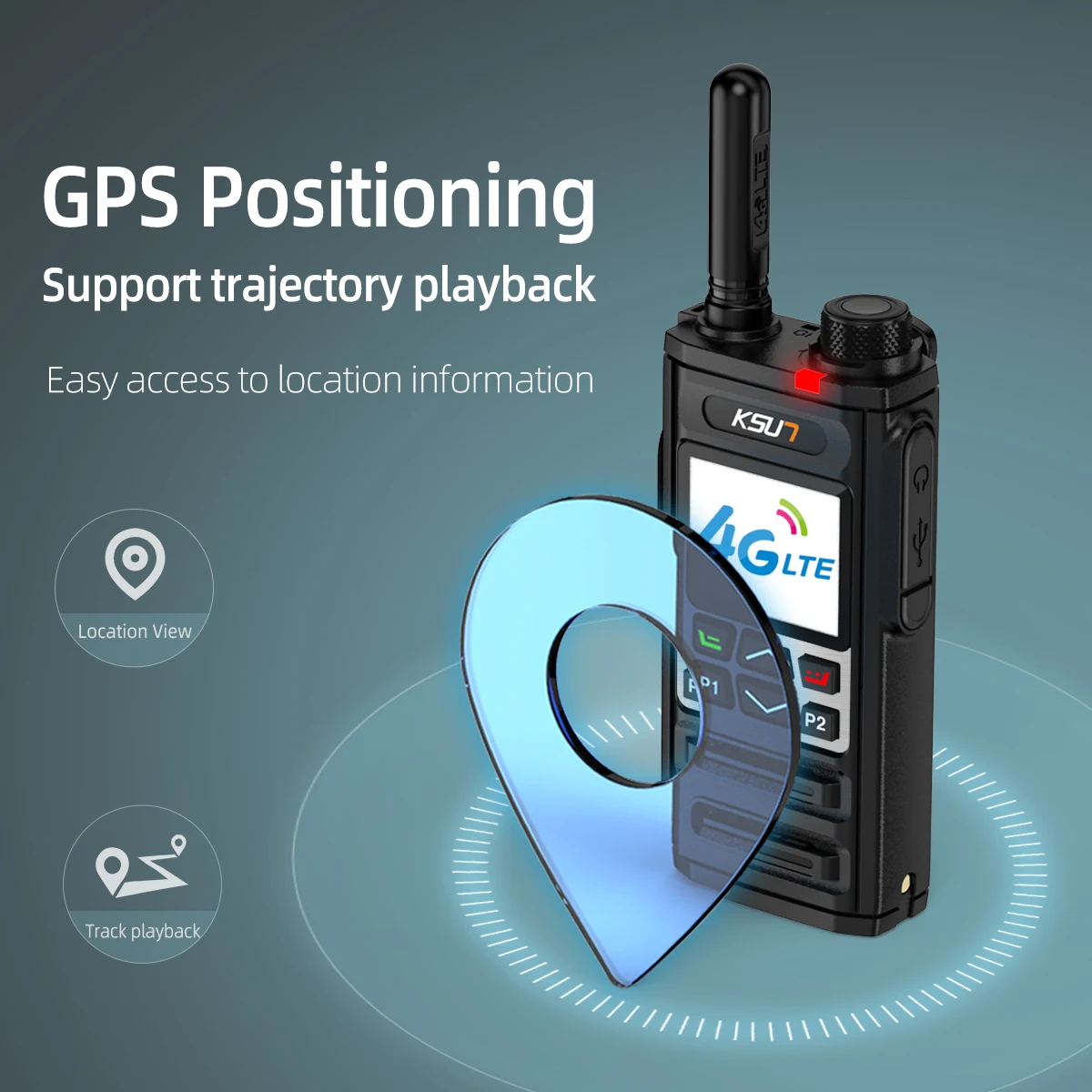 Фото KSUN Новая SIM-карта ZL35 Ht Poc Радио рация GPS Мобильный телефон 4g Lte Global Radio Walkie Talkie Совместимая с приложением Zello №3