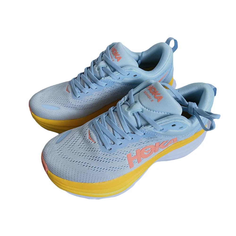 HOKA Shoes for Women Bondi 8 Elastic Cushioning Road Running Sneakers Light Breathable Tennis Running Shoe Engineered Mesh Upper