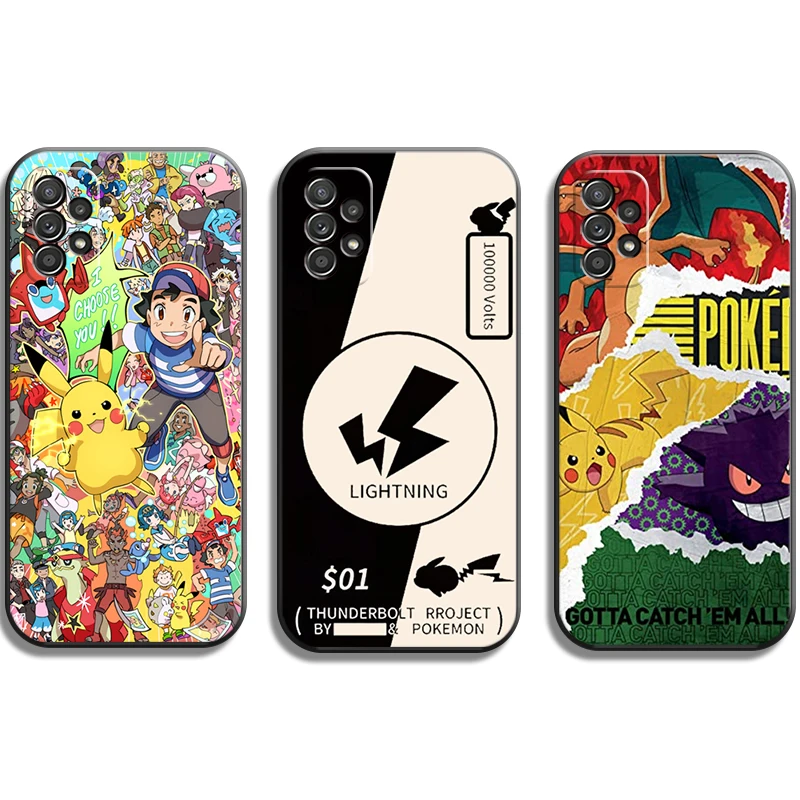 

Pokemon Pikachu Bandai Phone Cases For Samsung Galaxy A31 A32 A51 A71 A52 A72 4G 5G A11 A21S A20 A22 4G Funda Back Cover