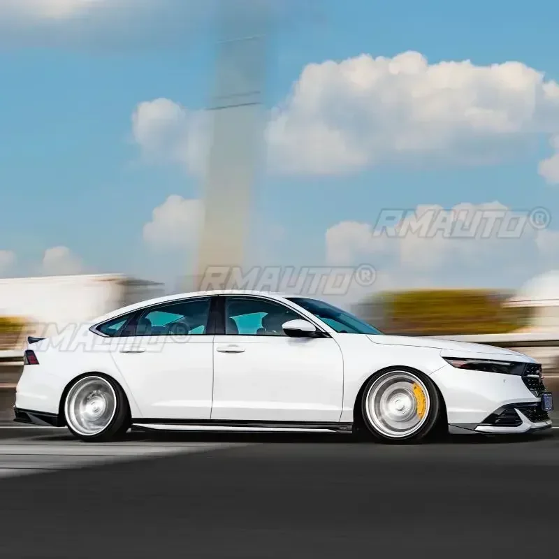 Для Accord Body Kit боковая юбка спойлер глянцевая черная в стиле YOFER сплиттер для Honda 11th