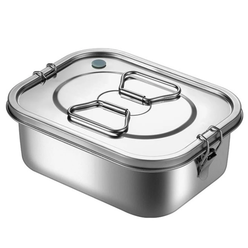 

Stainless Steel Lunch Box Metal Bento Box Snack Food Container Outdoor Storage Box Lunch Box for Kids