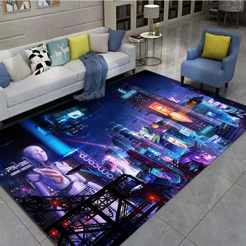 

Коврик Cyberpunk Urban Nightscape для ванной