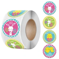 500pieces of easter stickers for kids rabbit duck reward sticker classroom teacher cute face decoration yellow handmade toys