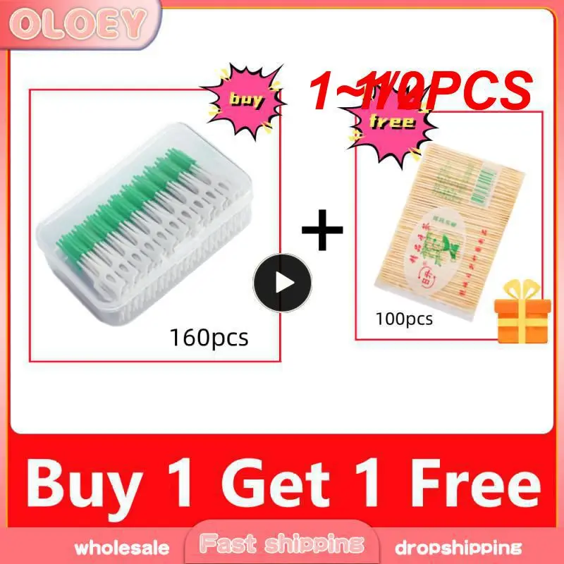 

1~10PCS Interdental Silicone Brushes 200 Units Toothpicks Brush Between Teeth Silicone Toothpicks With Thread Oral
