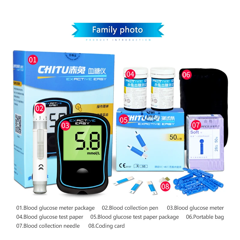 

Glucometer Diabetes Tester Blood Sugar Monitor 50 Test Strips Lancets Glucose Meter Kit Health Medical Glm Monitoring Devices