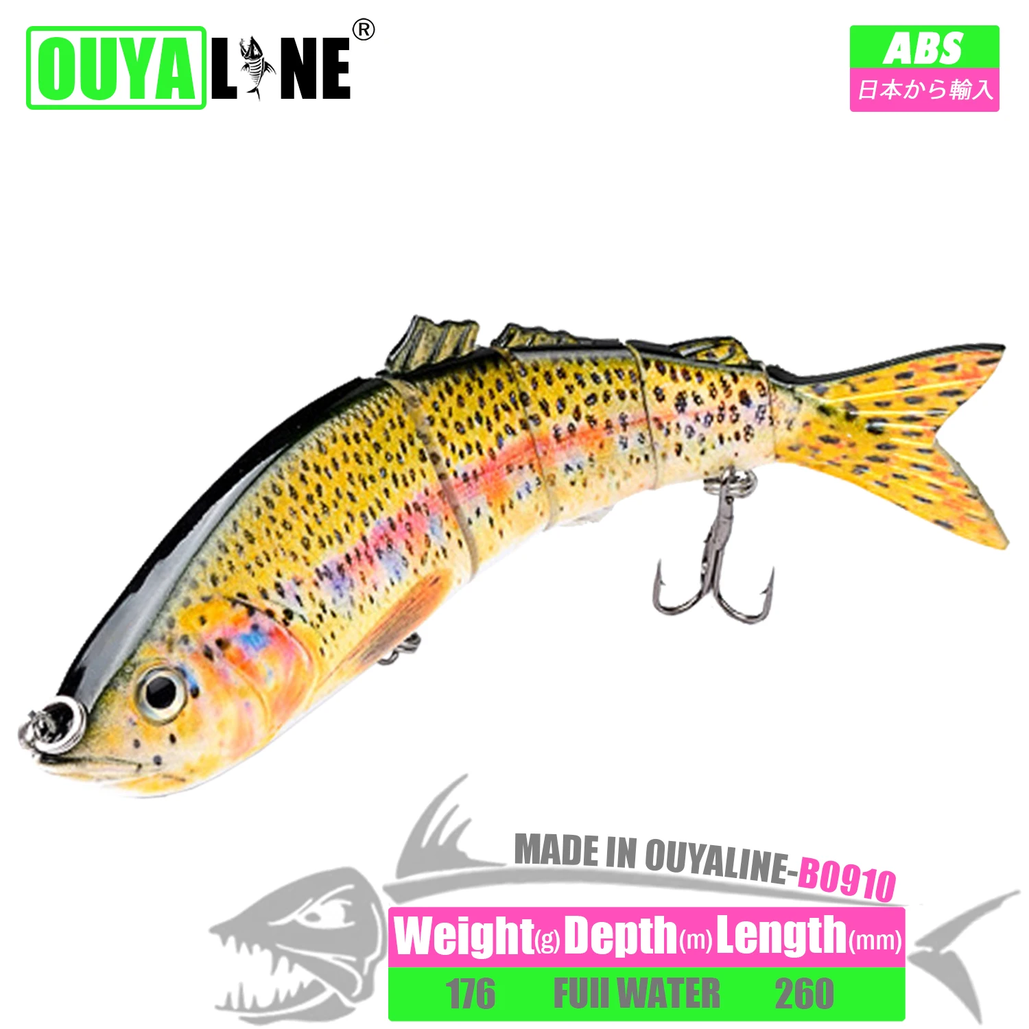 

Jointed Multi Fishing Lure 26cm 176g Sinking Wobblers Artificial Hard Baits Swimbait Trolling Peche Carpe Fishing Tackle Leurre