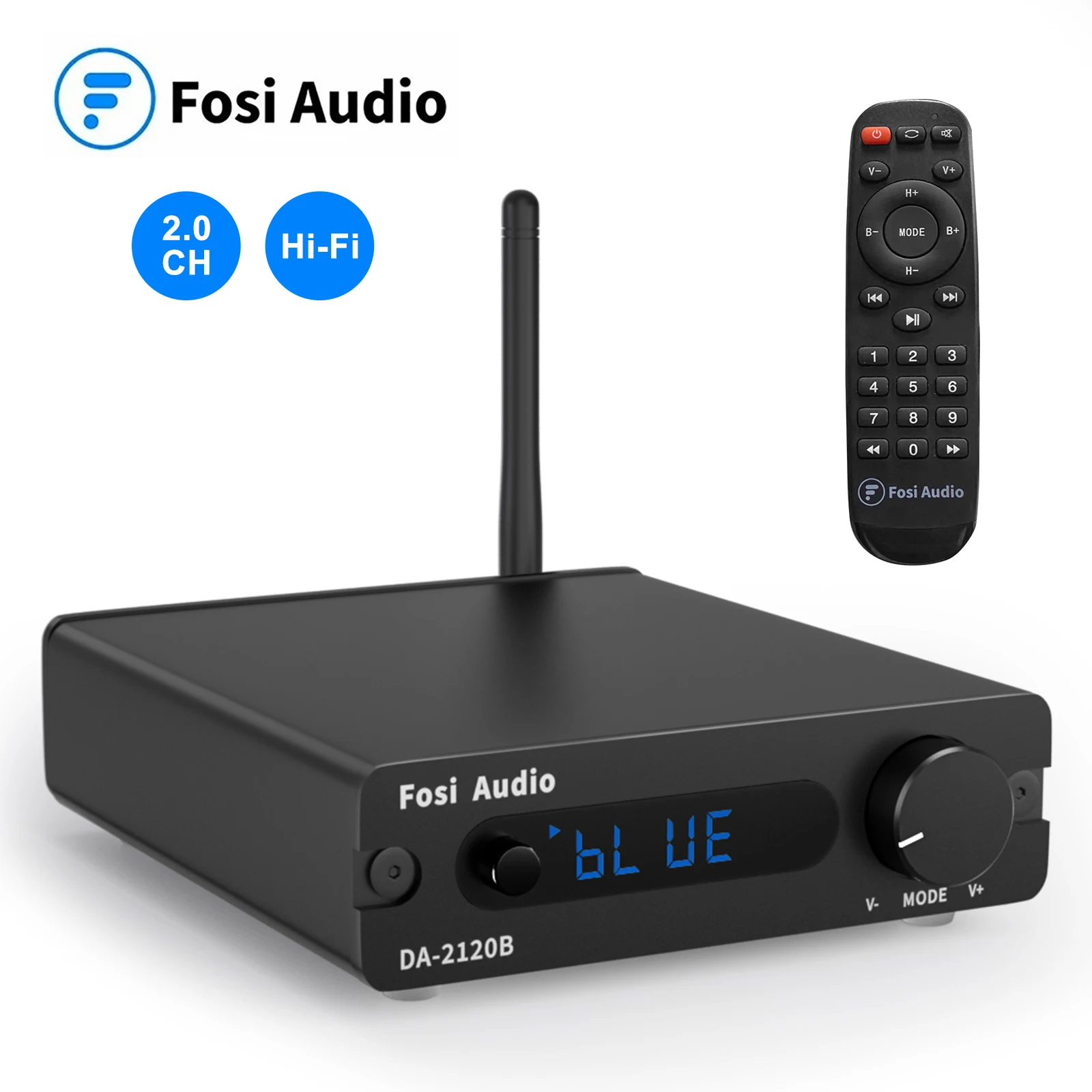 

Fosi Audio DA2120B Bluetooth 5.0 Audio Amplifier 100W x2 Hifi Class D Power Amp With Remote Control For Passive Speakers