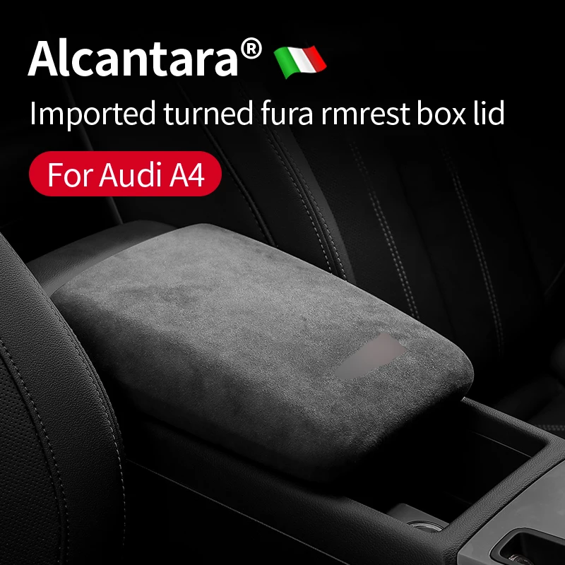 

Подлокотник для консоли из алькантары, задняя крышка для Audi A4 A5 S4 S5 2017 2018 2019 2020 2021 2022, подлокотник для салона автомобиля