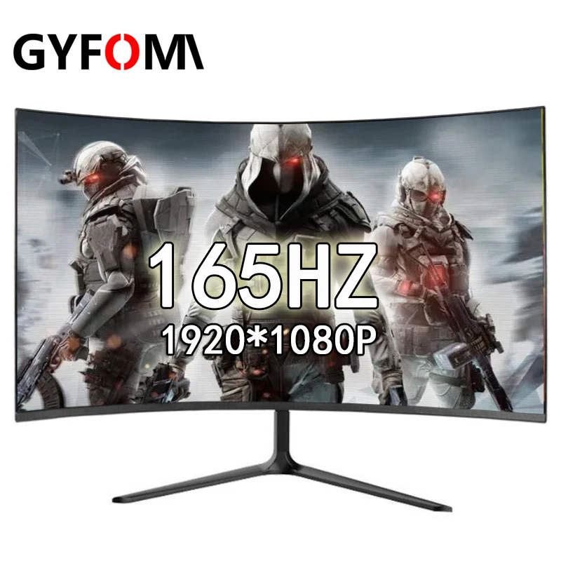 

GYFOMA 24 Inch IPS 165hz monitors gamer 1080p HD gaming monitor PC LCD Curved monitor for desktop displays HDMI/DP 144hz Monitor