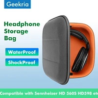 geekria headphones case pouch for sennheiser hd 598 hd 560s portable bluetooth earphones headset bag for accessories storage
