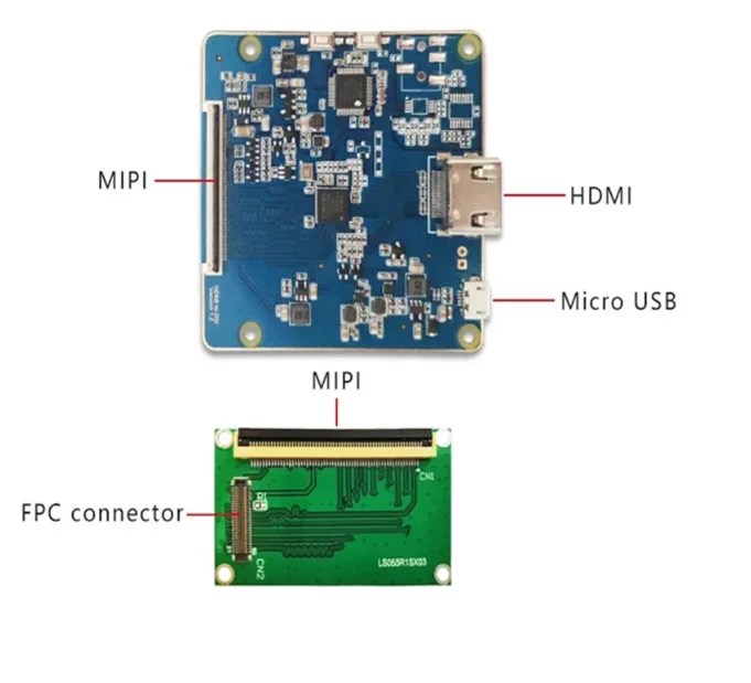 5 5-дюймовый 2K LS055R1SX03 1440x2560 ЖК-панель совместимая с HDMI-MIPI-платой 3D-принтера