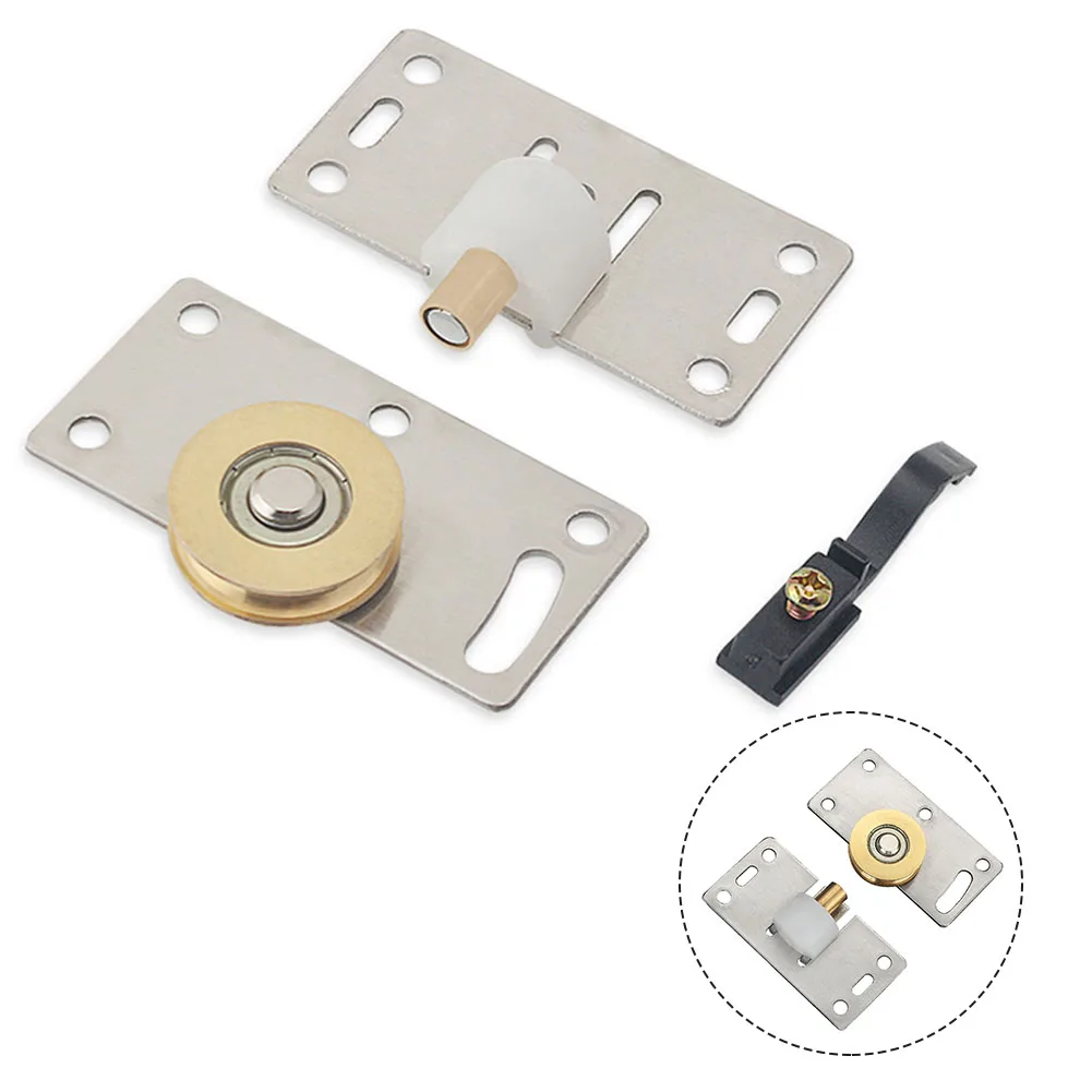 

Stainless Steel Copper Pulley Hardware Furniture Cabinet Door Up And Down Rust Proof Mute Adjustable Rolling Track Wheel