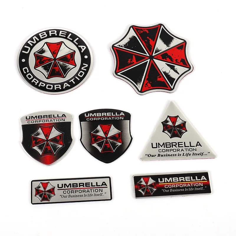 

Creative Stickers Umbrella Corporation Car Sticker Emblem Decorations Decal Badge Novelty JDM Refit Glue Sticker Accessories