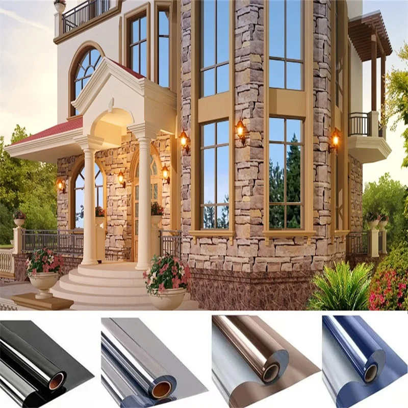 

Blackout Window Film Transparent Indoor Landscape Protector Coloured Tint Nature Sun Glass Stickers No Glue Insulation Ir Uv