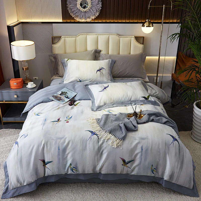 

Комплект постельного белья из египетского хлопка, 1000TC, Королевский размер, двуспальная простыня или простыня с пододеяльником и 2 наволочка...