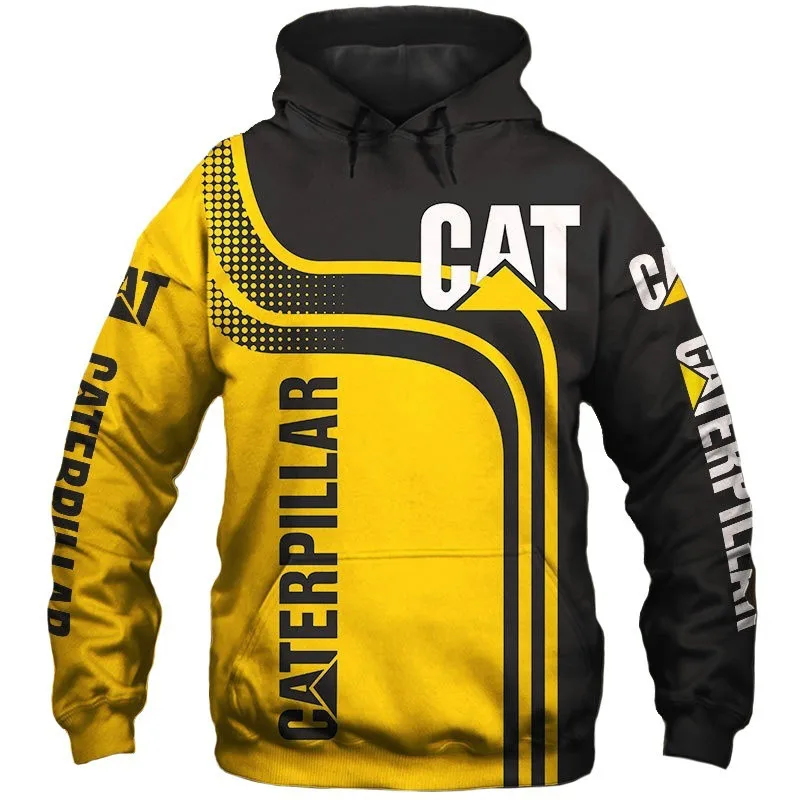 Winter Fall Hooded Sweatshirt Husband Tracksuit Caterpillar Excavator 3d Print Graphic Men_s Hoodies