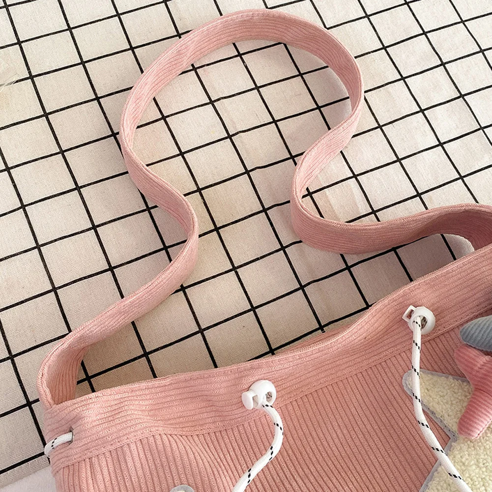 Женская Повседневная Бархатная Сумка Через Плечо С Подвеской. Простая Уличная