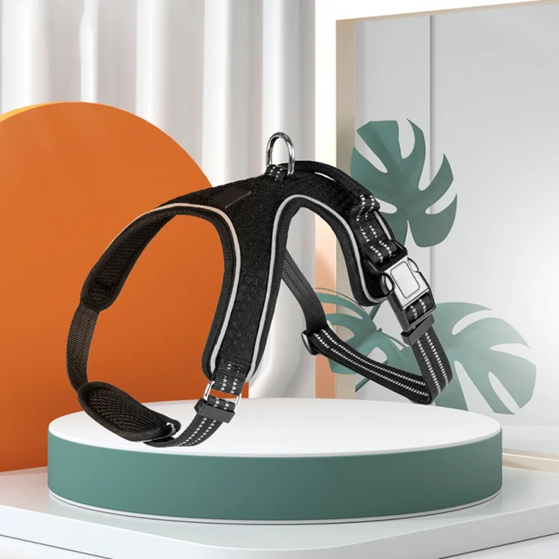 

Adjustable Reflective Dog Harness Leash Soft Padded Dog Vest Cat Breathable Chest Strap Safety Vehicular Lead Walking