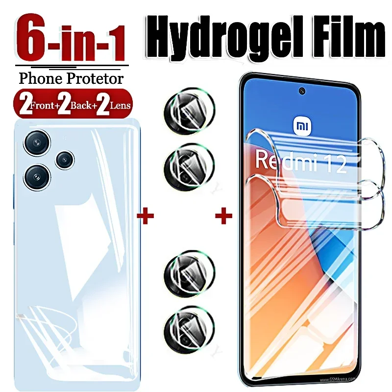 

Мягкая пленка Hidrogel Redmi 12, Защита экрана для Xiaomi Redmi 12c, Note 12 Pro, 5G Global, Гидрогелевая пленка для объектива камеры, закаленное стекло