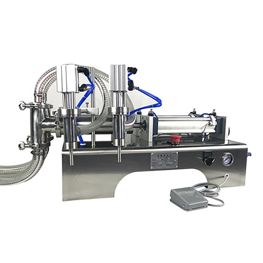 

250-2500ml Horizontal double-head pneumatic liquid filling machine Automatic quantitative filling machine
