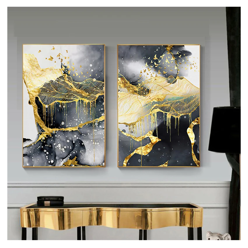 Белая абстрактная живопись холст постер принт скандинавское украшение