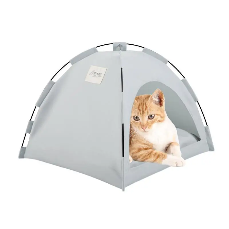 

Camping Cat Tent Dog Bed Pet Teepee With Cushion For Dog Kennel Indoor Cat Nest Cat Bed For Kitten Puppy Cave Dog House Pet Sofa