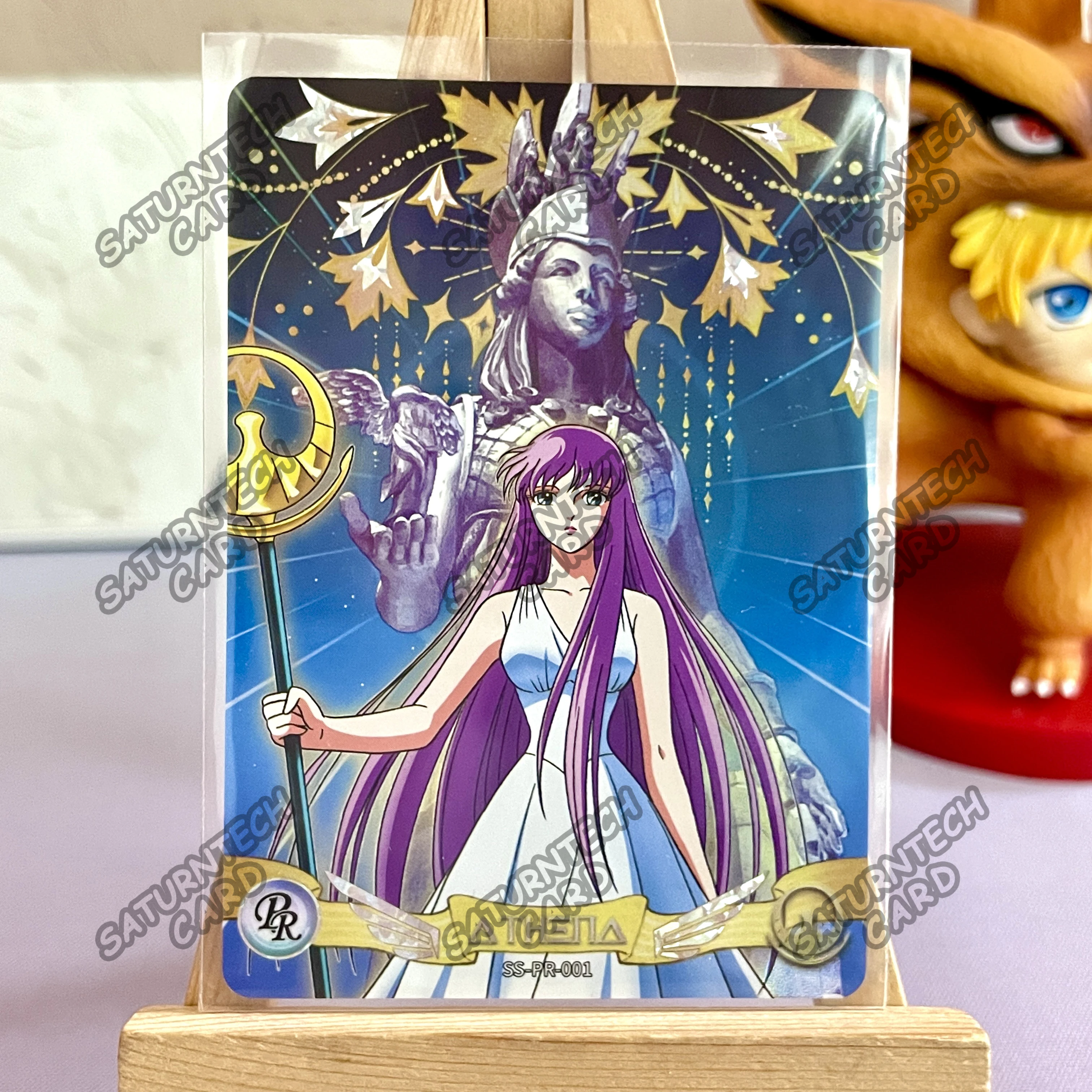 Фото KAYOU Saint Seiya Card PR 01-22 Series 2 3 Saori Kido Panda Holy Cloak Awake Athena Аниме Коллекционная карта Детская игрушка в подарок №4